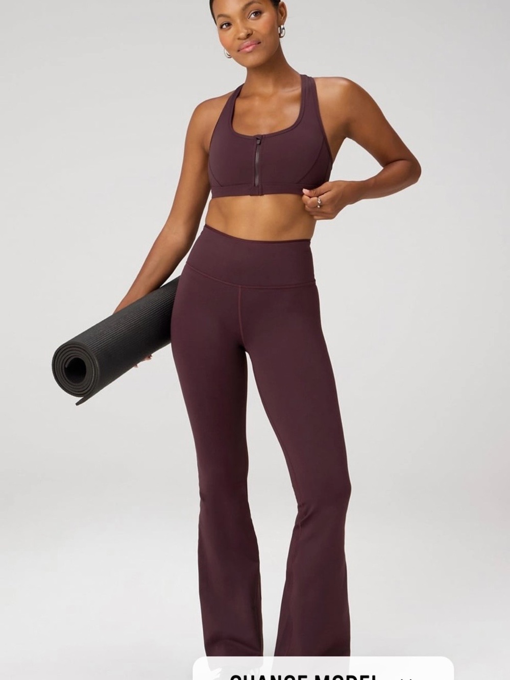 Boost PowerHold® High-Waisted Flare Pant, Oxblood, Size XXS Short